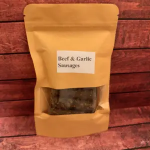 Beef & Garlic Sausages